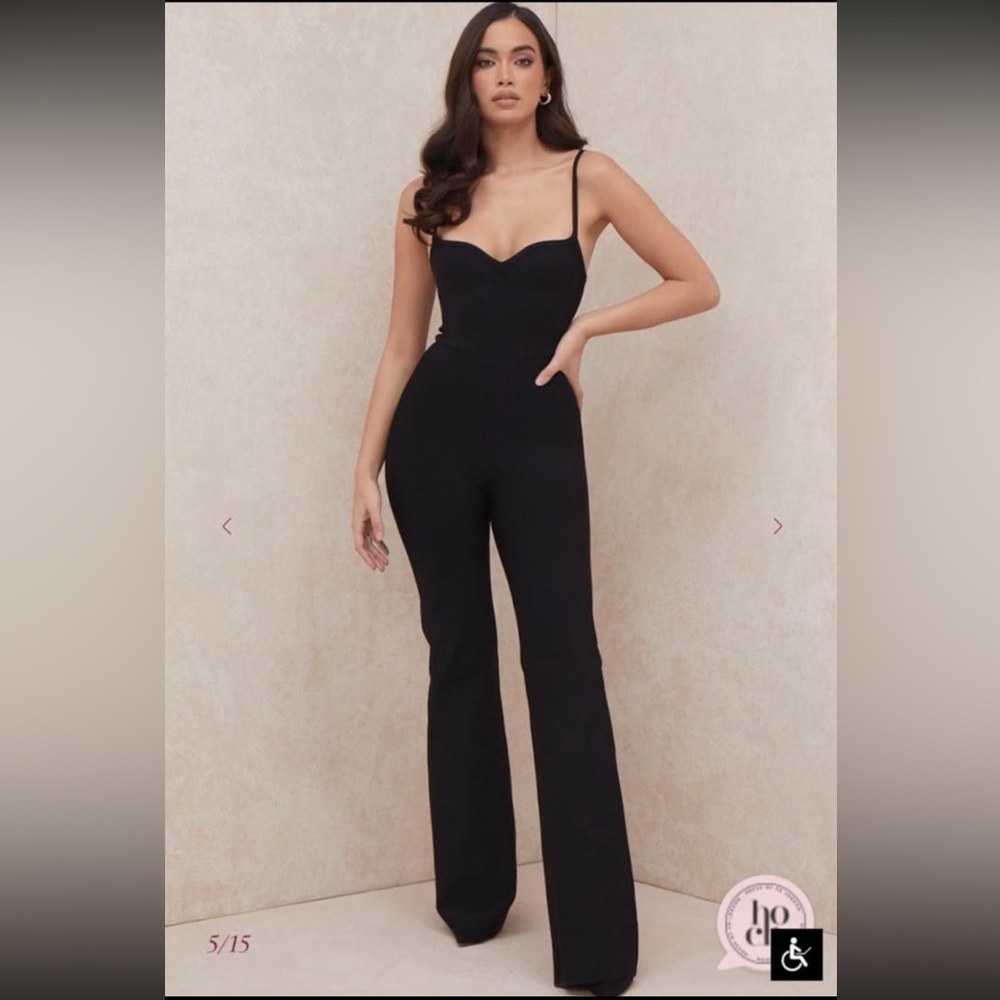 House of CB Tora Bandage Black Jumpsuit